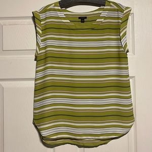Ann Taylor Factory green striped blouse